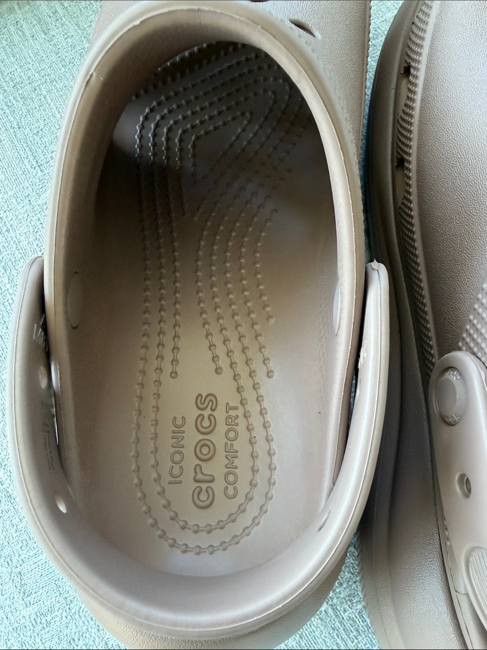Crocs Classic Crush Slide in Latte Women's Size 10 Men's Size 8 Chunky Platform - Picture 9 of 13